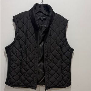 Andrew Marc Quilted Black Vest